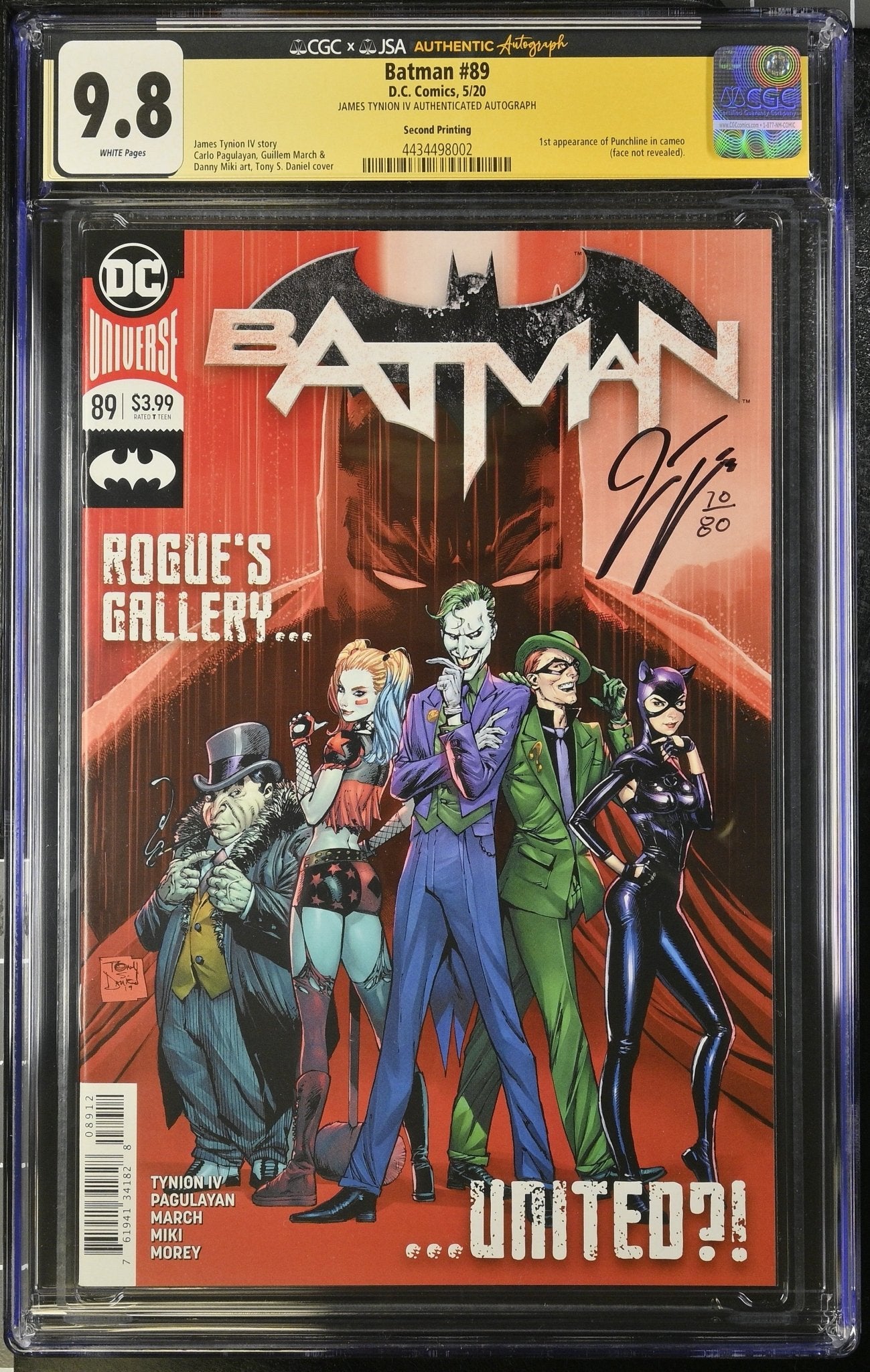 BATMAN 89 2ND PRINT - JAMES TYNION IV SIGNED, CGCxJSA 9.8 WHITE - DelsBricks Toys & CollectiblesCollectibles:Comic Books & Memorabilia:Comics:Comics & Graphic NovelsDelsBricks Toys & Collectibles412 Comics