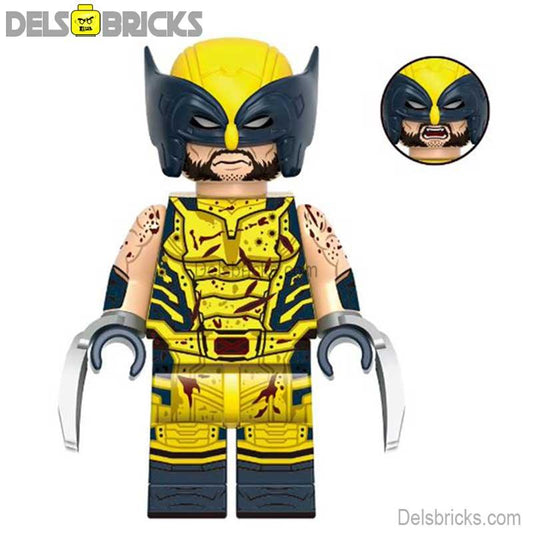 Battle damaged Wolverine from Deadpool & Wolverine Movie Lego Minifigures Custom Toys - DelsBricks MinifiguresMinifiguresDelsBricks MinifiguresDelsbricks