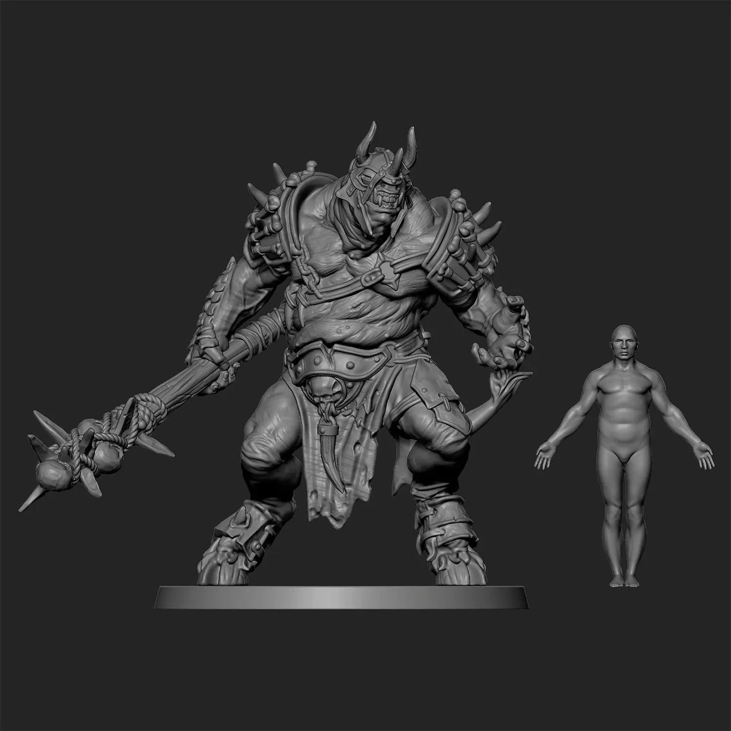 Beastman Brutes by Tales Keeper, 60mm Miniature, 28/32mm Scale, Fantasy War Gaming Figure - DelsBricks Toys & CollectiblesResin Printed MiniatureDelsBricks Toys & CollectiblesMega Diamonds & Schwartzreiter Mini Forge