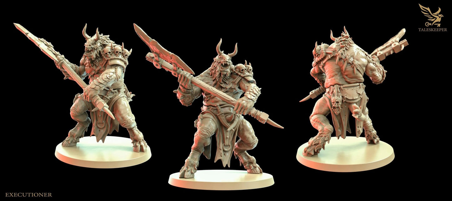 Beastman Brutes by Tales Keeper, 60mm Miniature, 28/32mm Scale, Fantasy War Gaming Figure - DelsBricks Toys & CollectiblesResin Printed MiniatureDelsBricks Toys & CollectiblesMega Diamonds & Schwartzreiter Mini Forge