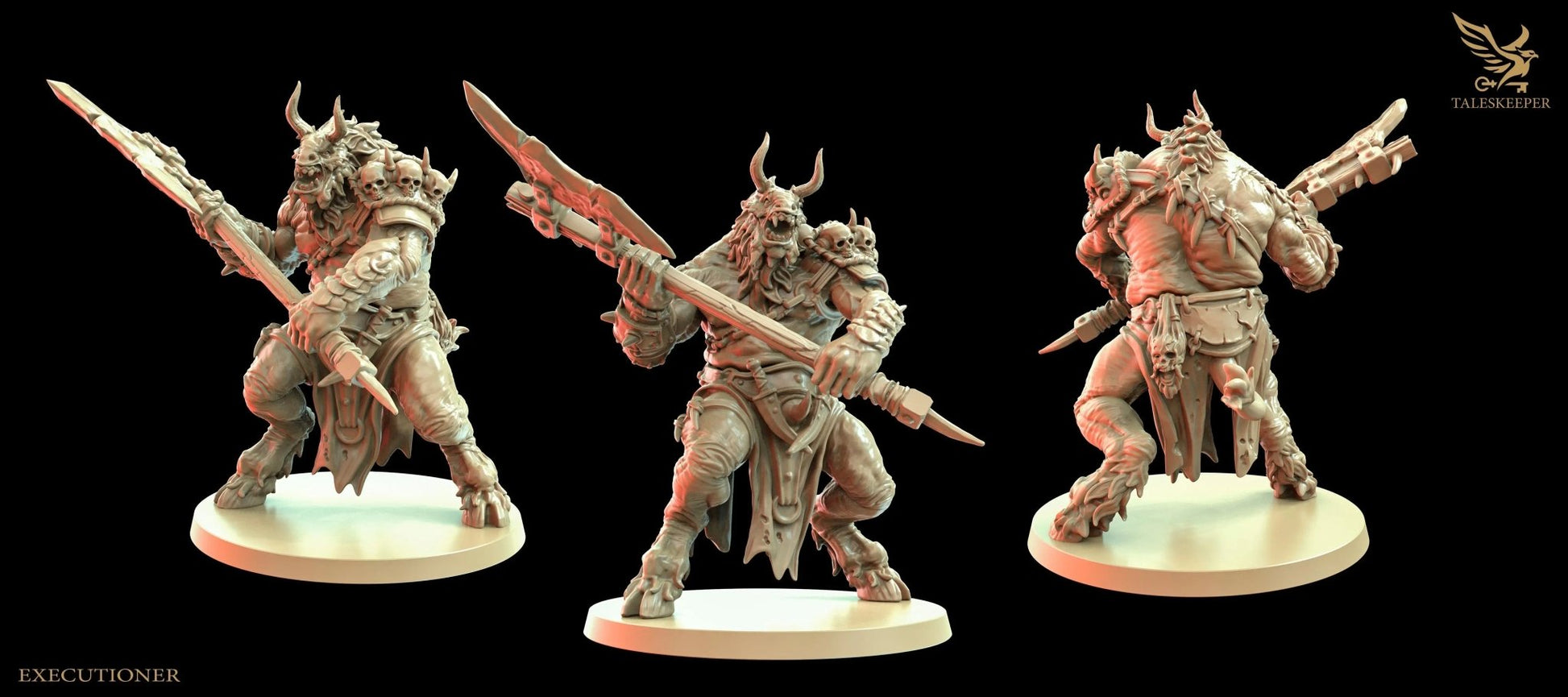 Beastman Brutes by Tales Keeper, 60mm Miniature, 28/32mm Scale, Fantasy War Gaming Figure - DelsBricks Toys & CollectiblesResin Printed MiniatureDelsBricks Toys & CollectiblesMega Diamonds & Schwartzreiter Mini Forge