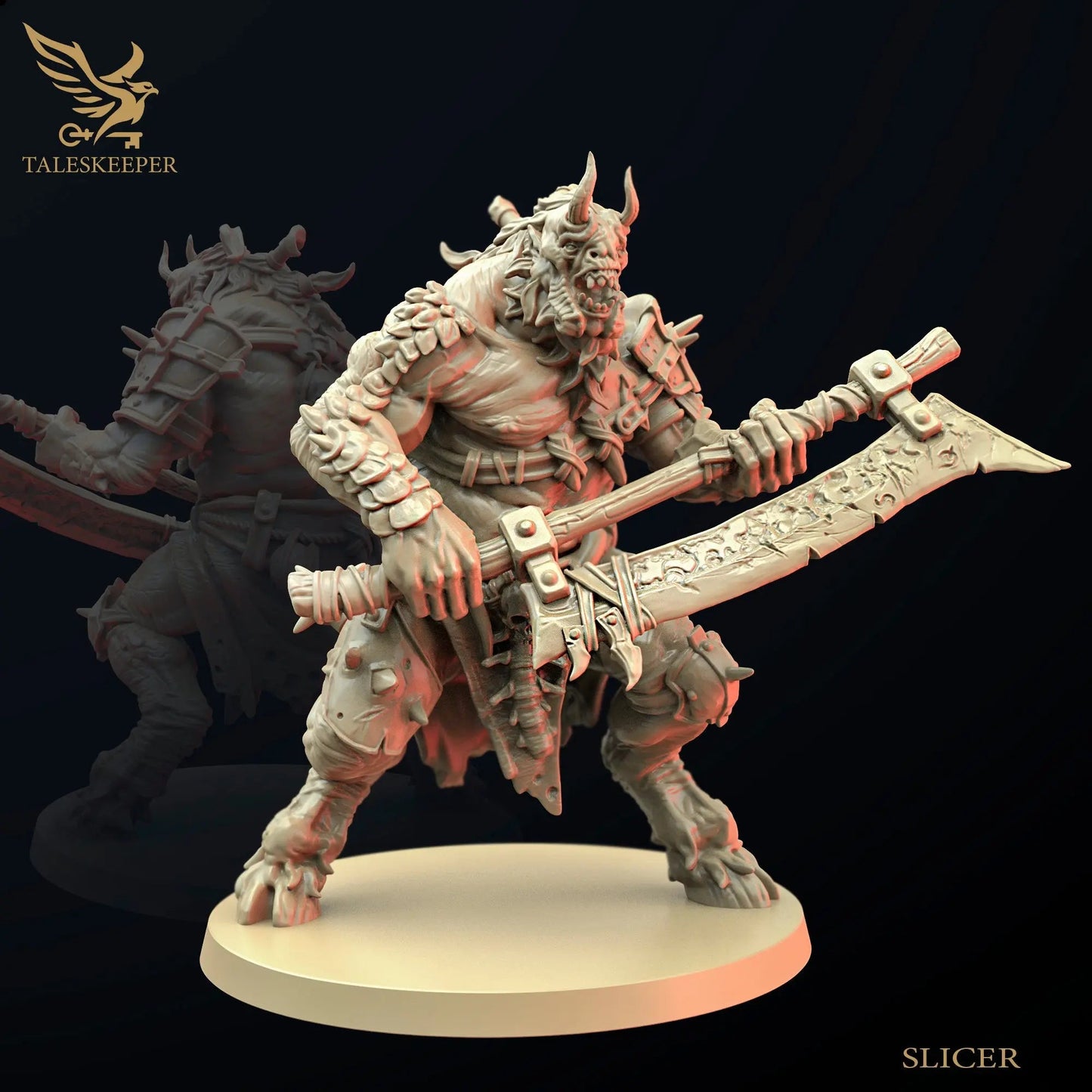 Beastman Brutes by Tales Keeper, 60mm Miniature, 28/32mm Scale, Fantasy War Gaming Figure - DelsBricks Toys & CollectiblesResin Printed MiniatureDelsBricks Toys & CollectiblesMega Diamonds & Schwartzreiter Mini Forge
