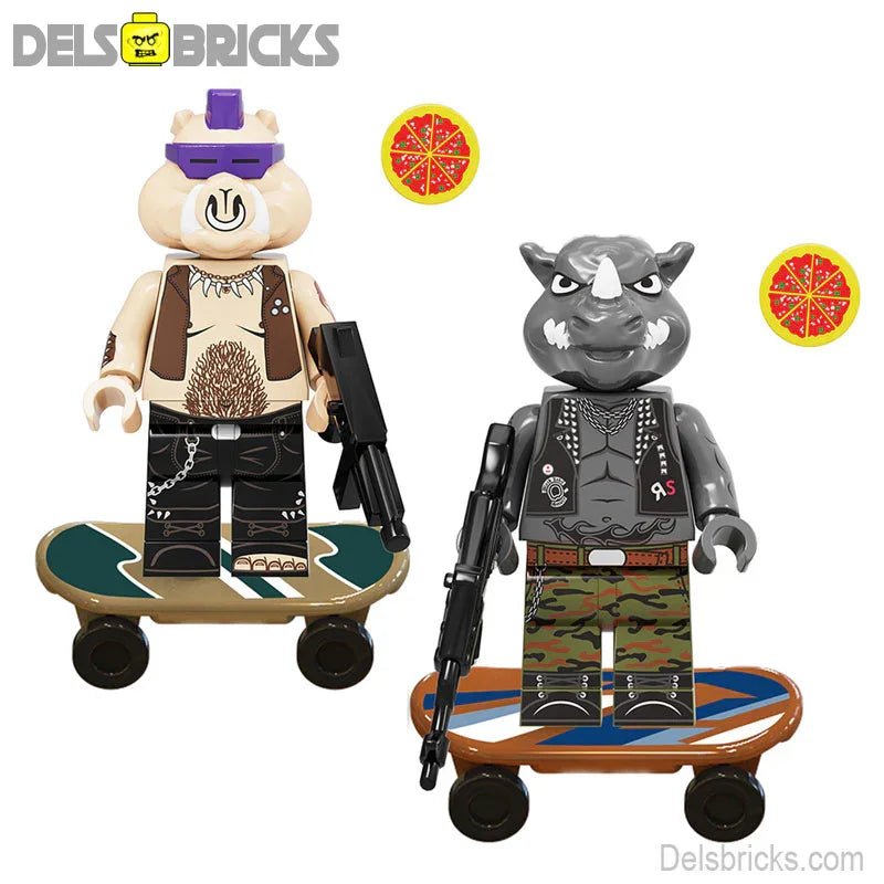 Bebop & Rocksteady Teenage Mutant Ninja Turtles Custom Toys - DelsBricks MinifiguresMinifiguresDelsBricks MinifiguresDelsbricks
