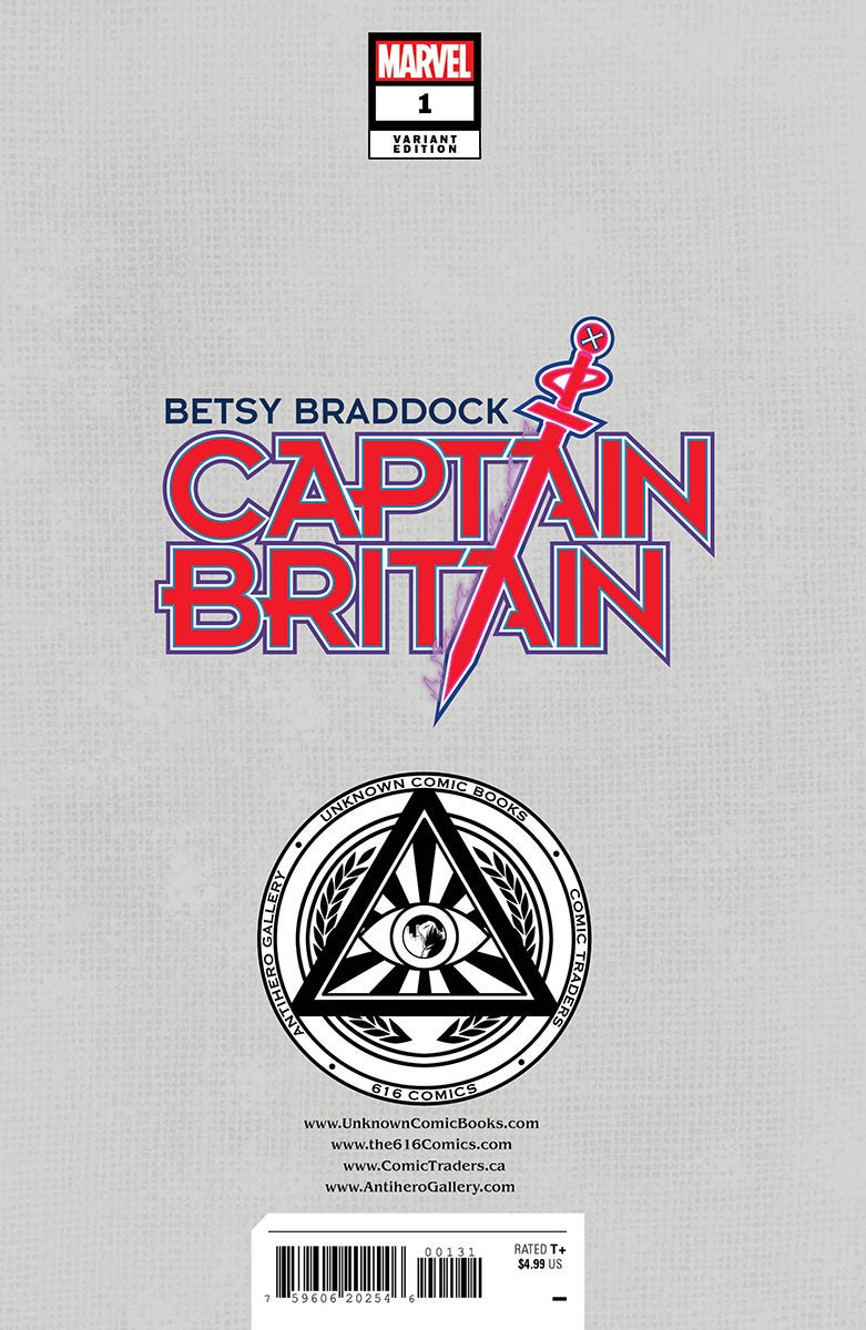 Betsy Braddock: Captain Britain 1 Unknown Comics Miguel Mercado Exclusive Virgin Vogue Var (02/22/2023) - DelsBricks Toys & CollectiblesCOMIC BOOK EXCLUSIVEDelsBricks Toys & CollectiblesUnknown Comic Books