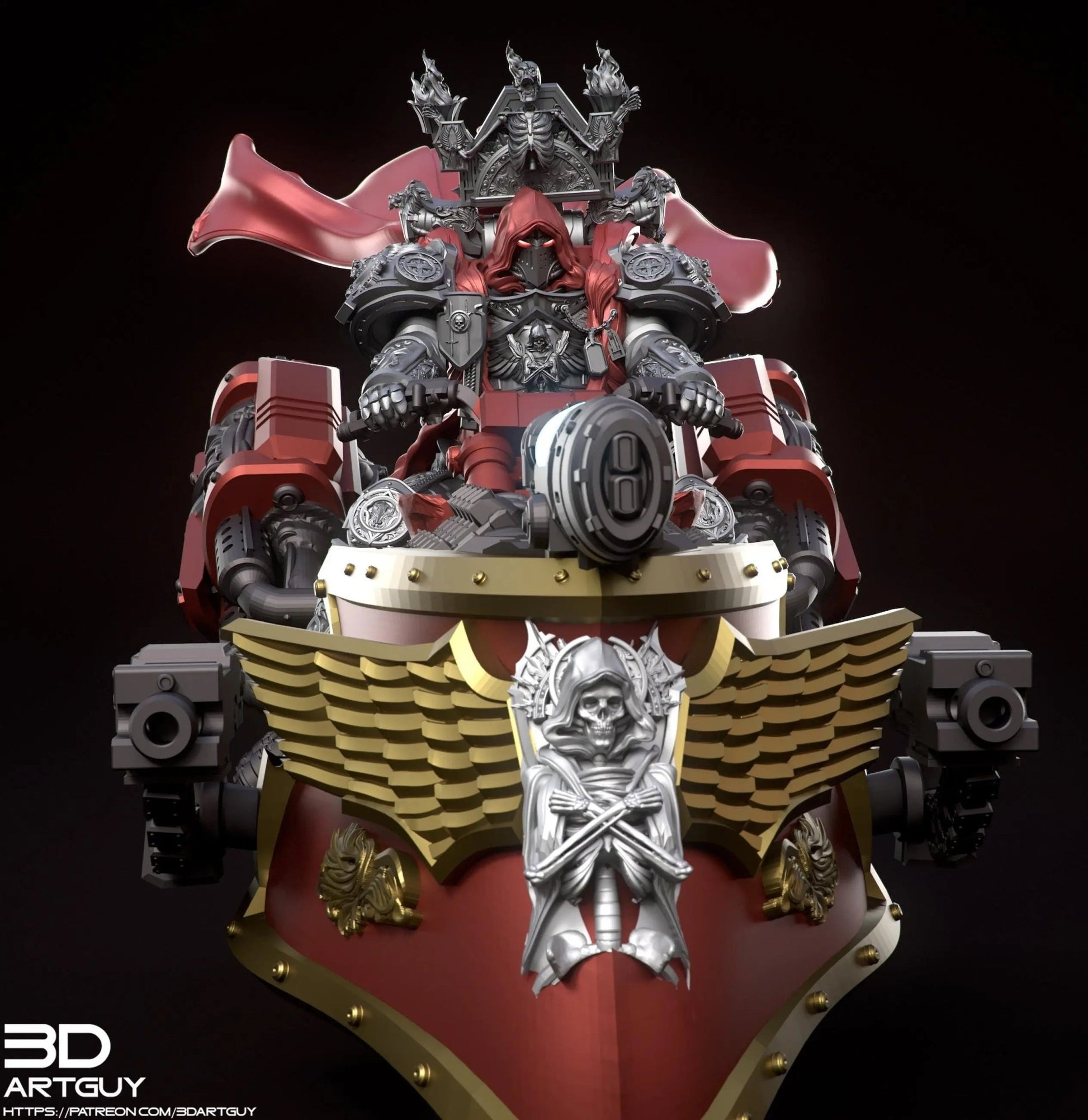 Bike - Hover Bike by 3DArtGuy 32mm scale, 50mm or 100mm, Miniature War Gaming Figure, Grim Dark, Proxy, Bikes, Vehicles, Marine, Angels - DelsBricks Toys & CollectiblesResin Printed MiniatureDelsBricks Toys & CollectiblesMega Diamonds & Schwartzreiter Mini Forge