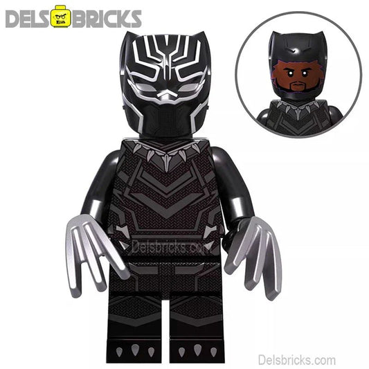Black Panther T"Challa Avengers Lego Minifigures Custom Toys - DelsBricks MinifiguresMinifiguresDelsBricks MinifiguresDelsbricks