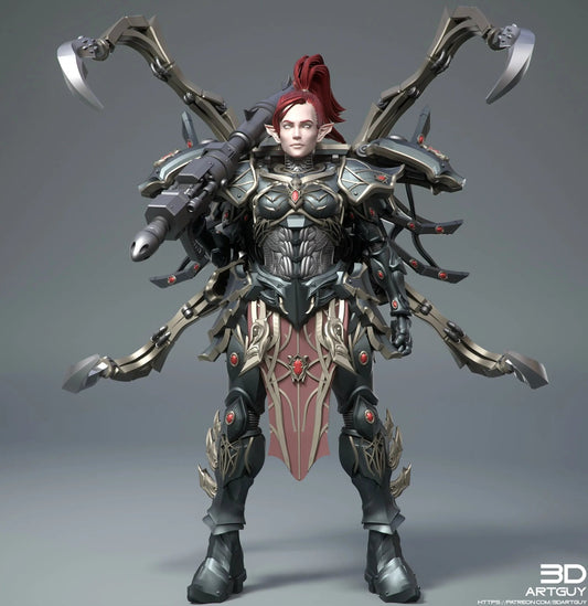 Black Widow by 3DArtGuy 32mm scale, 50mm or 100mm, Miniature War Gaming Figure, Grim Dark, Proxy, Space Elf - DelsBricks Toys & CollectiblesResin Printed MiniatureDelsBricks Toys & CollectiblesMega Diamonds & Schwartzreiter Mini Forge
