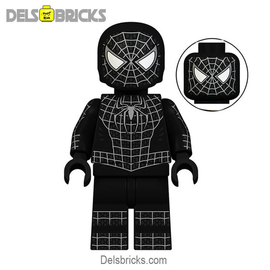 Spider-Man Black symbiotic Suit Minifigures Spiderman Lego Minifigures Delsbricks.com   