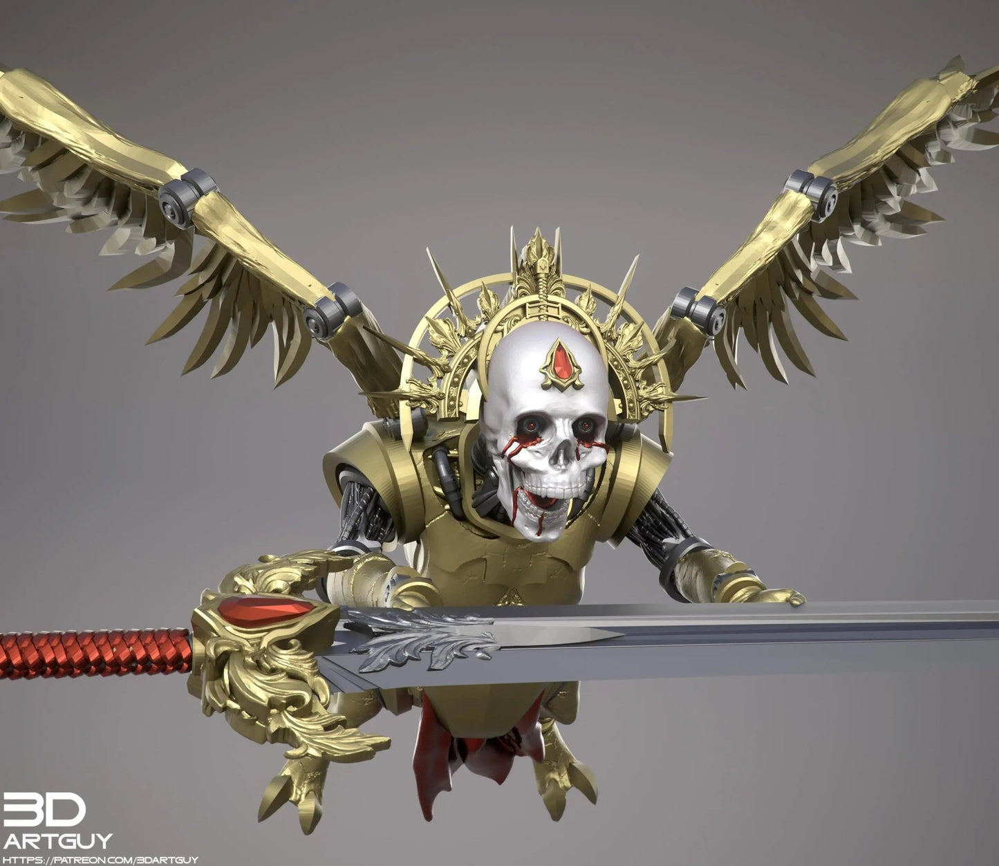 Blood Host Blood Cherub by 3DArtGuy 32mm scale, 50mm or 100mm, Miniature War Gaming Figure, Grim Dark, Proxy, Cherub - DelsBricks Toys & CollectiblesResin Printed MiniatureDelsBricks Toys & CollectiblesMega Diamonds & Schwartzreiter Mini Forge