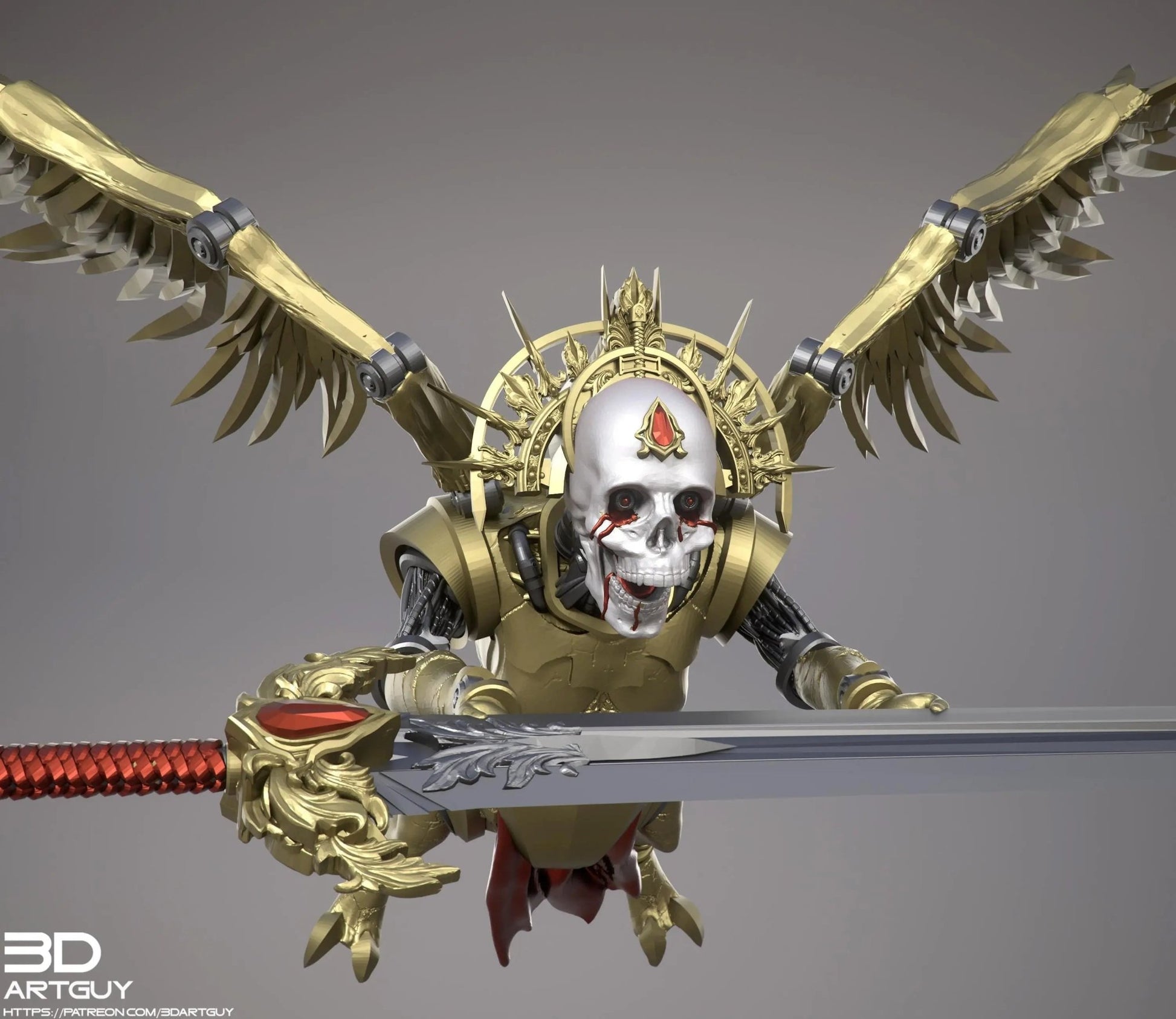 Blood Host Blood Cherub by 3DArtGuy 32mm scale, 50mm or 100mm, Miniature War Gaming Figure, Grim Dark, Proxy, Cherub - DelsBricks Toys & CollectiblesResin Printed MiniatureDelsBricks Toys & CollectiblesMega Diamonds & Schwartzreiter Mini Forge