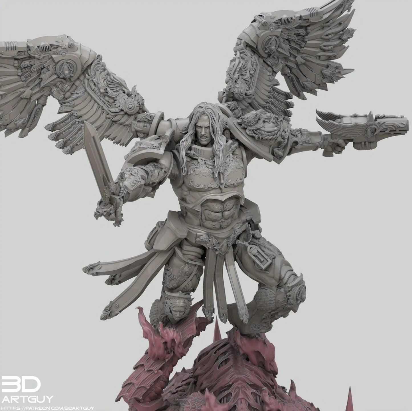 Blood Host Leader by 3DArtGuy 32mm scale, 50mm or 100mm, Miniature War Gaming Figure - DelsBricks Toys & CollectiblesResin Printed MiniatureDelsBricks Toys & CollectiblesMega Diamonds & Schwartzreiter Mini Forge