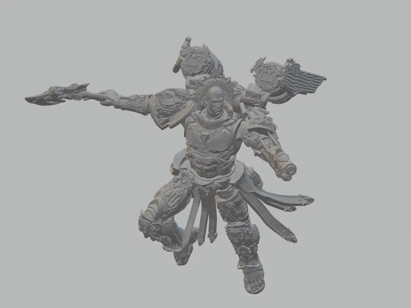 Blood Host Leader by 3DArtGuy 32mm scale, 50mm or 100mm, Miniature War Gaming Figure - DelsBricks Toys & CollectiblesResin Printed MiniatureDelsBricks Toys & CollectiblesMega Diamonds & Schwartzreiter Mini Forge