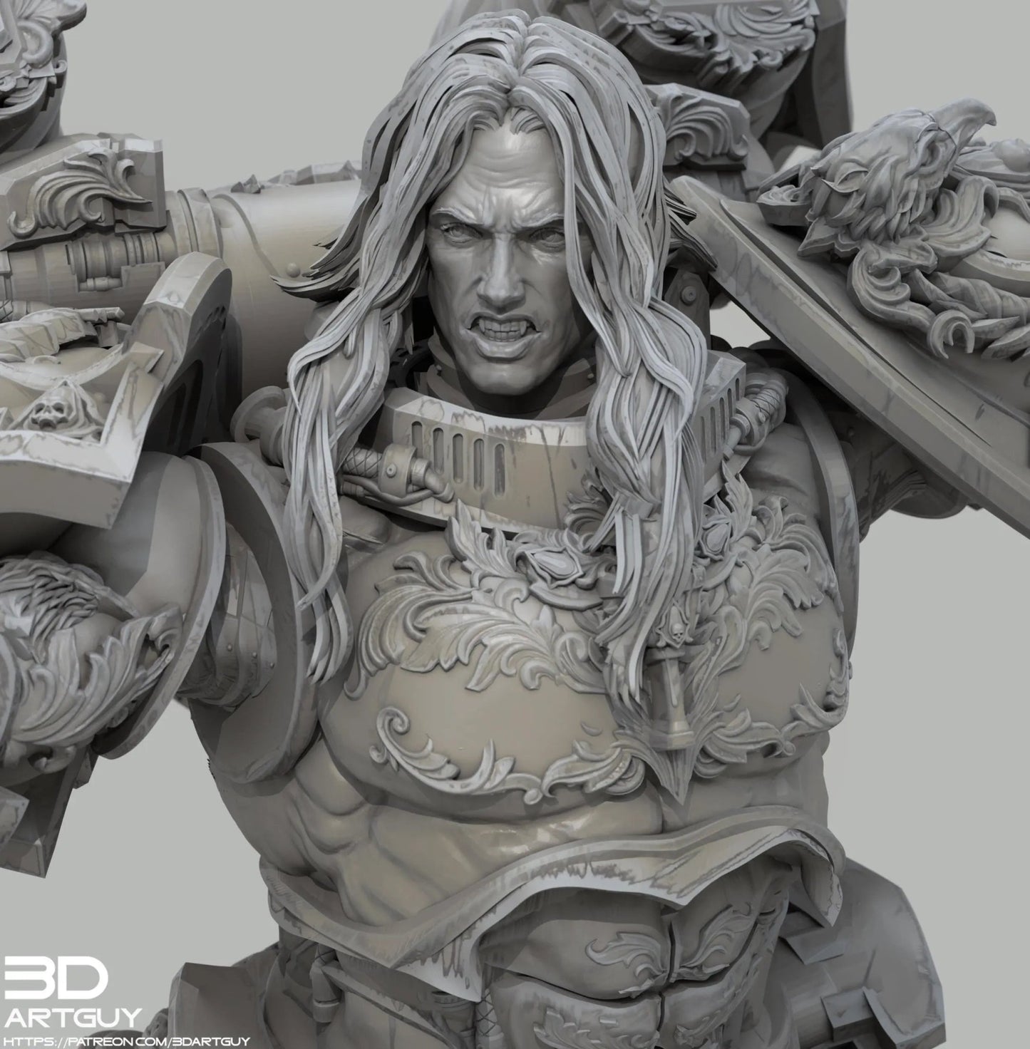 Blood Host Leader by 3DArtGuy 32mm scale, 50mm or 100mm, Miniature War Gaming Figure - DelsBricks Toys & CollectiblesResin Printed MiniatureDelsBricks Toys & CollectiblesMega Diamonds & Schwartzreiter Mini Forge