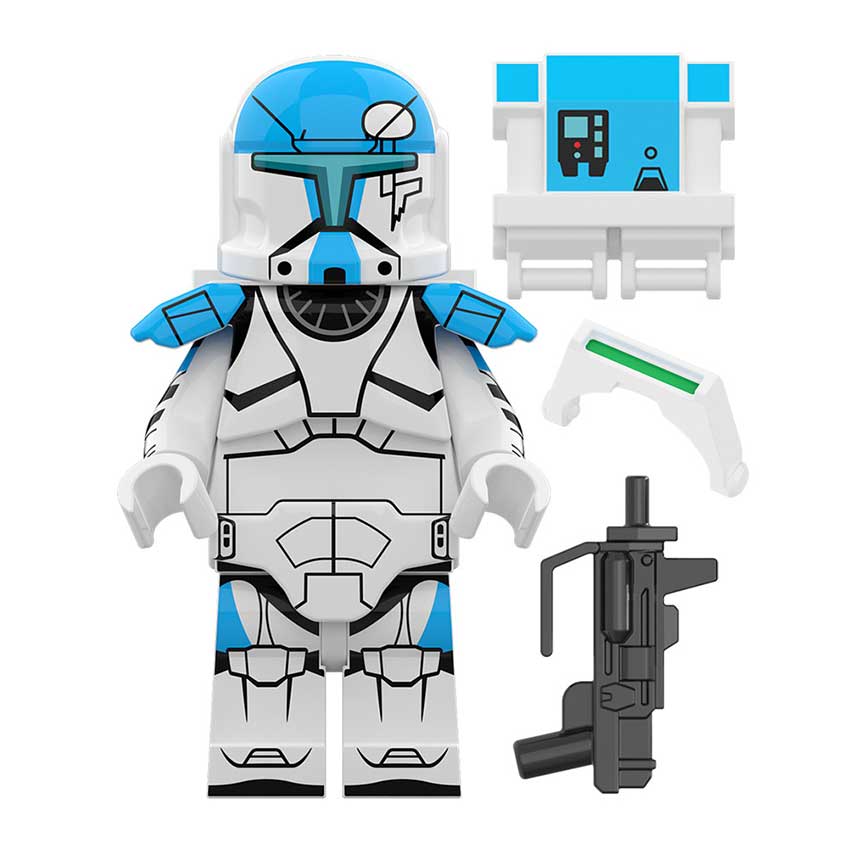 Blue Commando Clone trooper Lego Star wars Minifigures Delsbricks.com   