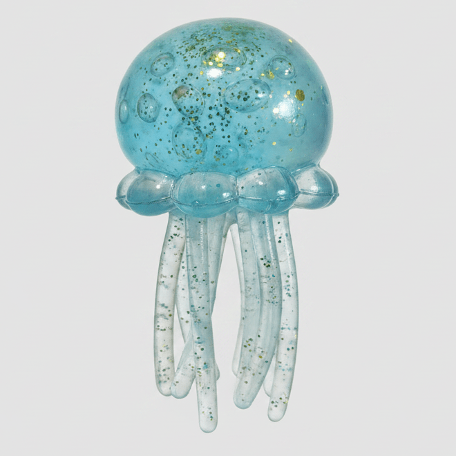 Blue Jellyfish with Tentacles (Slow - Rising Squish) - DelsBricks Toys & CollectiblesDelsBricks Toys & CollectiblesRalphie's Funhouse