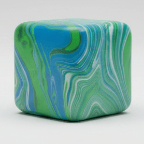 Blue vs Green Swirl Squeeze Cube (Super Slow - Rising Squish) - DelsBricks Toys & CollectiblesDelsBricks Toys & CollectiblesRalphie's Funhouse