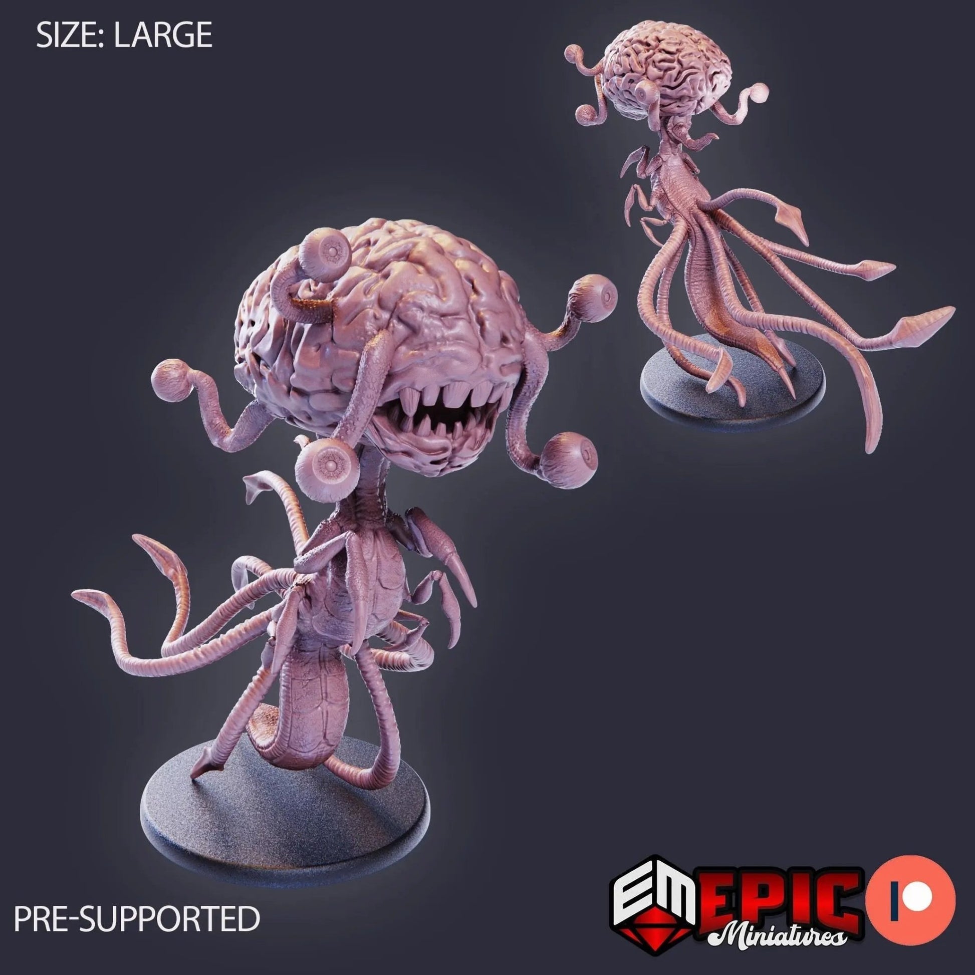 Brain of Salvation by Epic Miniatures 32mm scale, 95mm tall, Miniature War Gaming Figure, Sci - fi, monster, alien, brain - DelsBricks Toys & CollectiblesResin Printed MiniatureDelsBricks Toys & CollectiblesMega Diamonds & Schwartzreiter Mini Forge
