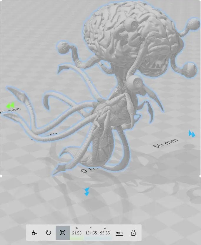 Brain of Salvation by Epic Miniatures 32mm scale, 95mm tall, Miniature War Gaming Figure, Sci - fi, monster, alien, brain - DelsBricks Toys & CollectiblesResin Printed MiniatureDelsBricks Toys & CollectiblesMega Diamonds & Schwartzreiter Mini Forge