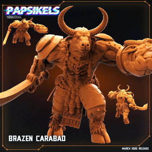 Brazen Carabao by Papsikels Miniature, 80mm Miniature, 32mm Scale, War Gaming, Proxy: Trench Crusade, Table top gaming, Near Future, Fantasy - DelsBricks Toys & CollectiblesResin Printed MiniatureDelsBricks Toys & CollectiblesMega Diamonds & Schwartzreiter Mini Forge