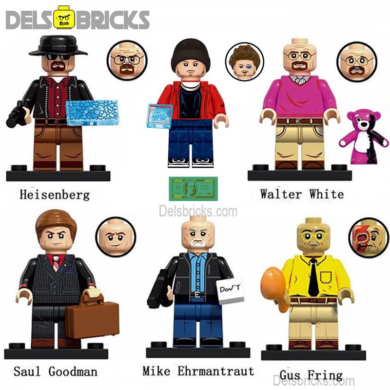Breaking Bad Set of 6 Best New Lego Minifigures custom Toys S1 - DelsBricks MinifiguresMinifiguresDelsBricks MinifiguresDelsbricks