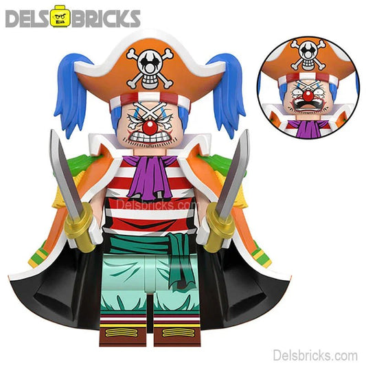 Buggy from ONE PIECE Anime Lego Minifigures custom toys NEW - DelsBricks MinifiguresMinifiguresDelsBricks MinifiguresDelsbricks