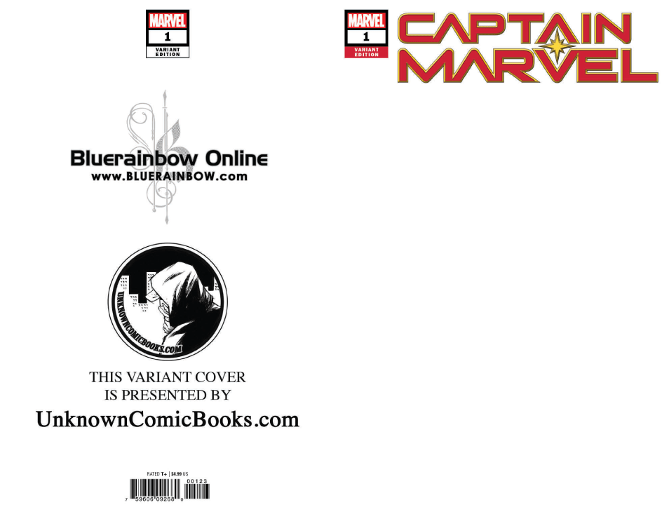 Captain Marvel 1 Unknown Comic Books Exclusive Blank 1/16/2019 - DelsBricks Toys & CollectiblesCOMIC BOOK EXCLUSIVEDelsBricks Toys & CollectiblesUnknown Comic Books
