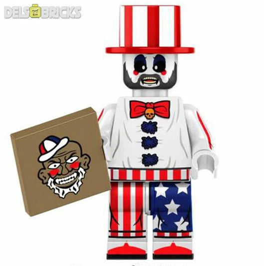 Captain Spaulding House of 1000 Corpses Lego Minifigures Custom Horror Toys - DelsBricks MinifiguresLego Horror MinifiguresDelsBricks MinifiguresDelsbricks.com