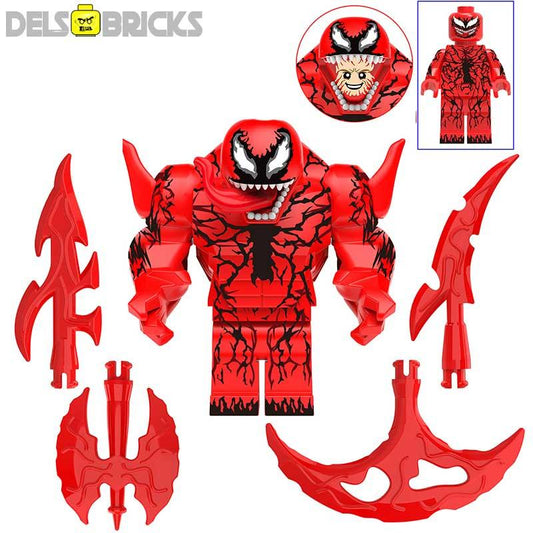 Carnage from Spider - Man NEW Lego Minifigures Custom Toys - DelsBricks MinifiguresSpiderman Lego MinifiguresDelsBricks MinifiguresDelsbricks.com