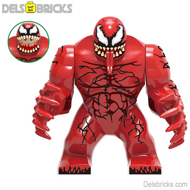 Carnage from Spider - Man Venom Big Figure Lego Minifigures Custom Toys 1 - DelsBricks MinifiguresSpiderman Lego MinifiguresDelsBricks MinifiguresDelsbricks.com