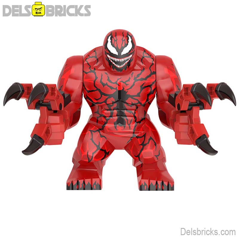 Carnage from Spider - Man Venom Big Figure Lego Minifigures Custom Toys 2 - DelsBricks MinifiguresSpiderman Lego MinifiguresDelsBricks MinifiguresDelsbricks.com