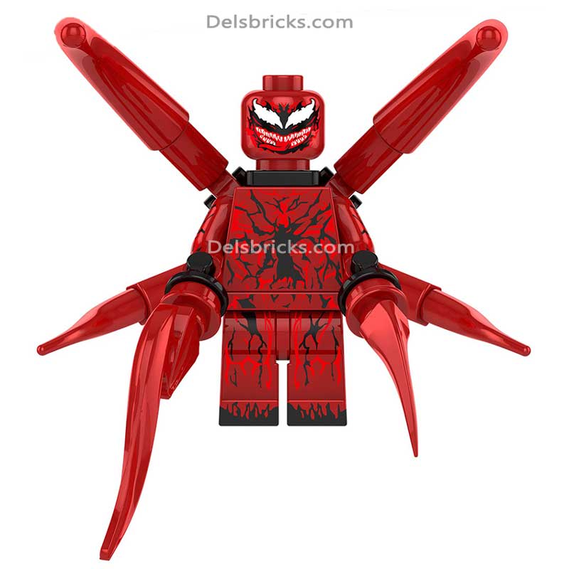 Carnage from Spiderman - New Lego Marvel Minifigures Delsbricks.com   