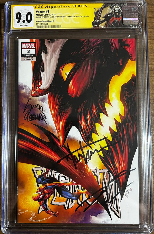 [CGC 9.0 Yellow Label Triple Signed Cates | Stegman | Kirkham] VENOM 3 Unknown Comics Tyler Kirkham Exclusive First full appearance of Knull [IN STOCK] - DelsBricks Toys & CollectiblesComic BooksDelsBricks Toys & CollectiblesUnknown Comic Books