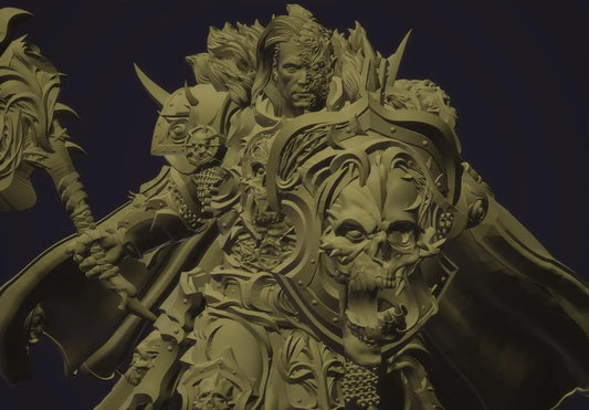 Chaos Knight by 3DArtGuy 32mm scale, 50mm, Miniature War Gaming Figure, Grim Dark, Proxy, Fantasy, Old World - DelsBricks Toys & CollectiblesResin Printed MiniatureDelsBricks Toys & CollectiblesMega Diamonds & Schwartzreiter Mini Forge