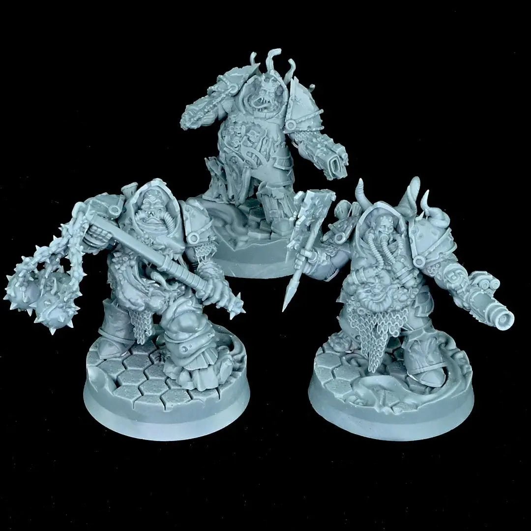 Chaos Plague - Annihilators Unit by Wild Mesh 28/32mm Heroic Scale Miniature, 45mm tall, 10 Units, Proxy, Grimdark, Sci - Fi, OPR - DelsBricks Toys & CollectiblesResin Printed MiniatureDelsBricks Toys & CollectiblesMega Diamonds & Schwartzreiter Mini Forge