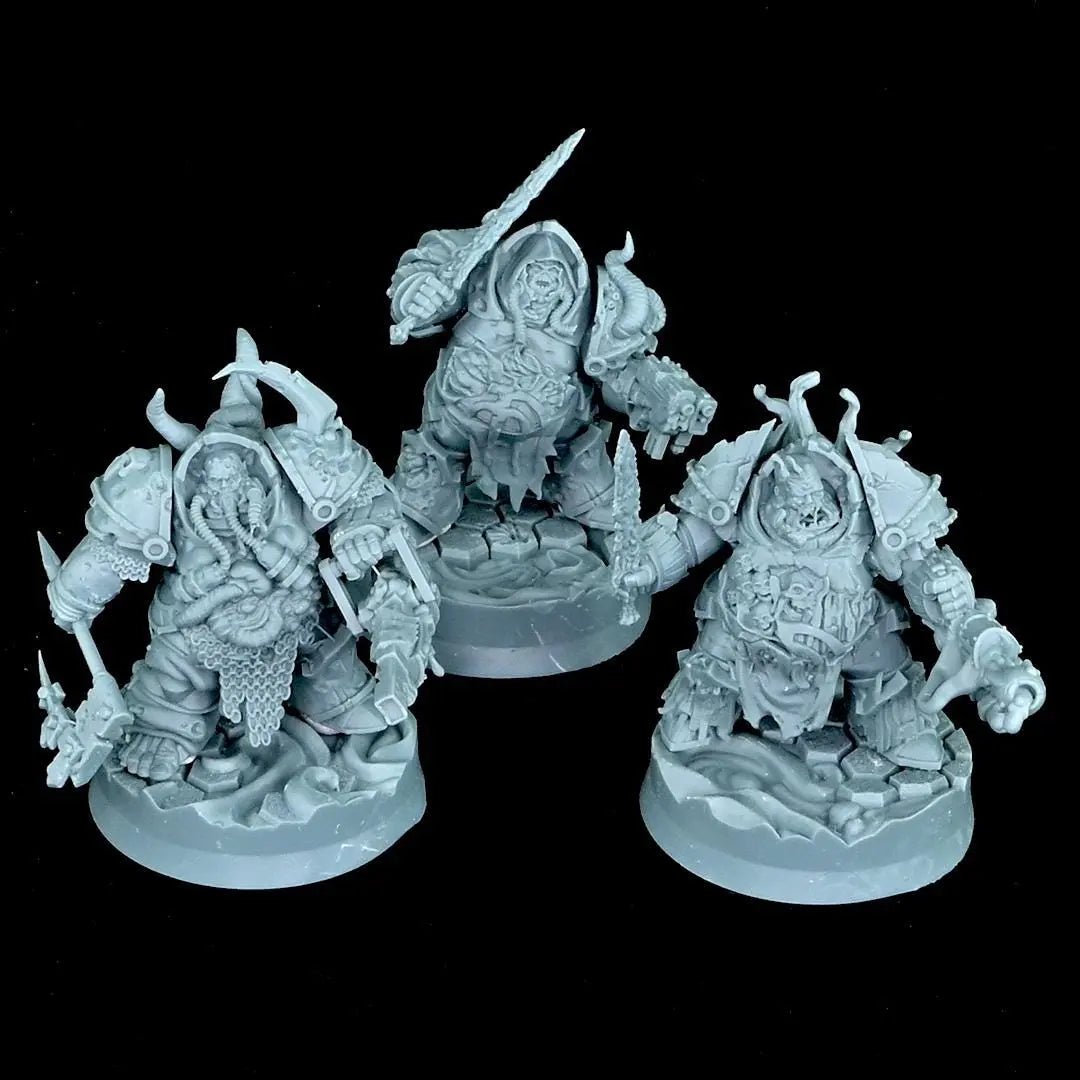 Chaos Plague - Annihilators Unit by Wild Mesh 28/32mm Heroic Scale Miniature, 45mm tall, 10 Units, Proxy, Grimdark, Sci - Fi, OPR - DelsBricks Toys & CollectiblesResin Printed MiniatureDelsBricks Toys & CollectiblesMega Diamonds & Schwartzreiter Mini Forge