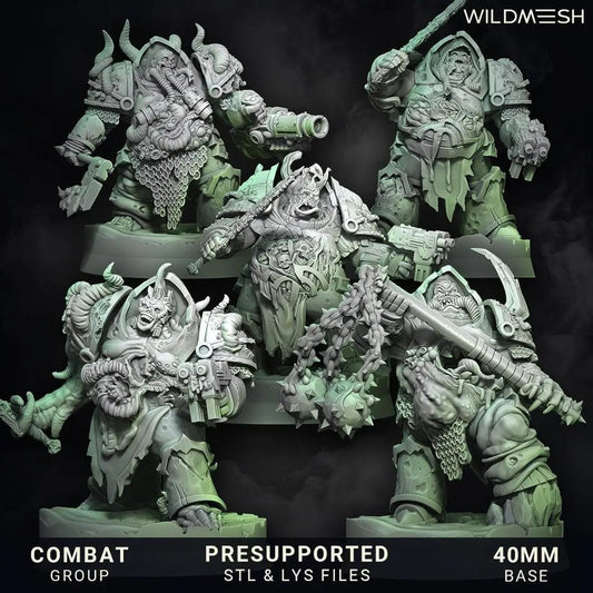 Chaos Plague - Annihilators Unit by Wild Mesh 28/32mm Heroic Scale Miniature, 45mm tall, 10 Units, Proxy, Grimdark, Sci - Fi, OPR - DelsBricks Toys & CollectiblesResin Printed MiniatureDelsBricks Toys & CollectiblesMega Diamonds & Schwartzreiter Mini Forge