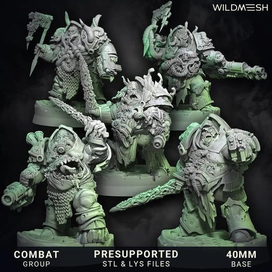 Chaos Plague - Annihilators Unit by Wild Mesh 28/32mm Heroic Scale Miniature, 45mm tall, 10 Units, Proxy, Grimdark, Sci - Fi, OPR - DelsBricks Toys & CollectiblesResin Printed MiniatureDelsBricks Toys & CollectiblesMega Diamonds & Schwartzreiter Mini Forge