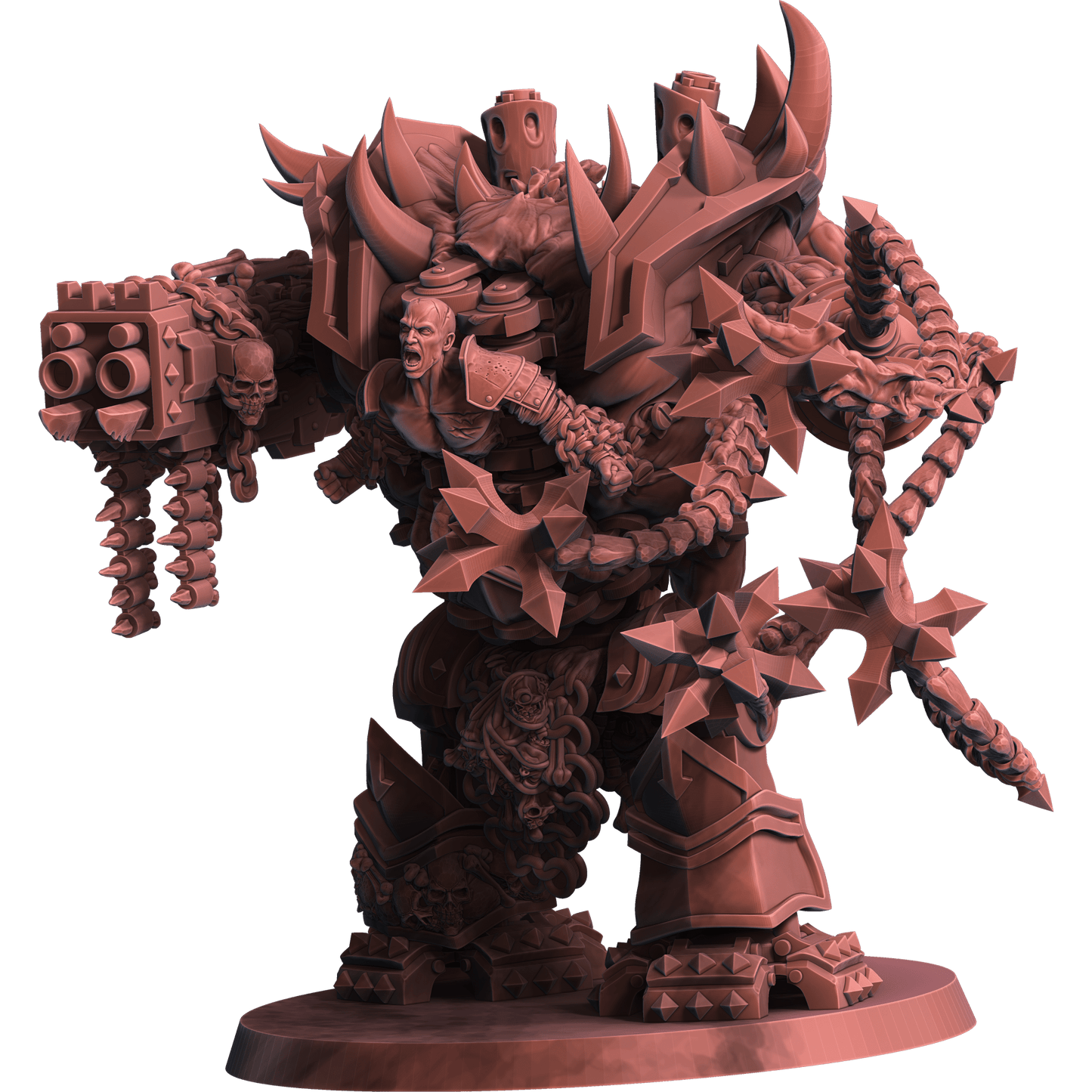 Chaos Wrath Juggernaut Multipart Set by WildMesh – Resin Printed Grimdark Sci - Fi Mini (28/32mm) - DelsBricks Toys & CollectiblesResin Printed MiniatureDelsBricks Toys & CollectiblesMega Diamonds & Schwartzreiter Mini Forge