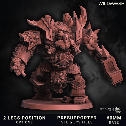 Chaos Wrath Juggernaut Multipart Set by WildMesh – Resin Printed Grimdark Sci - Fi Mini (28/32mm) - DelsBricks Toys & CollectiblesResin Printed MiniatureDelsBricks Toys & CollectiblesMega Diamonds & Schwartzreiter Mini Forge