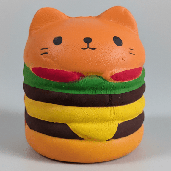 Cheeseburger Cat Squishy (Slow Foam Squish) - DelsBricks Toys & CollectiblesDelsBricks Toys & CollectiblesRalphie's Funhouse