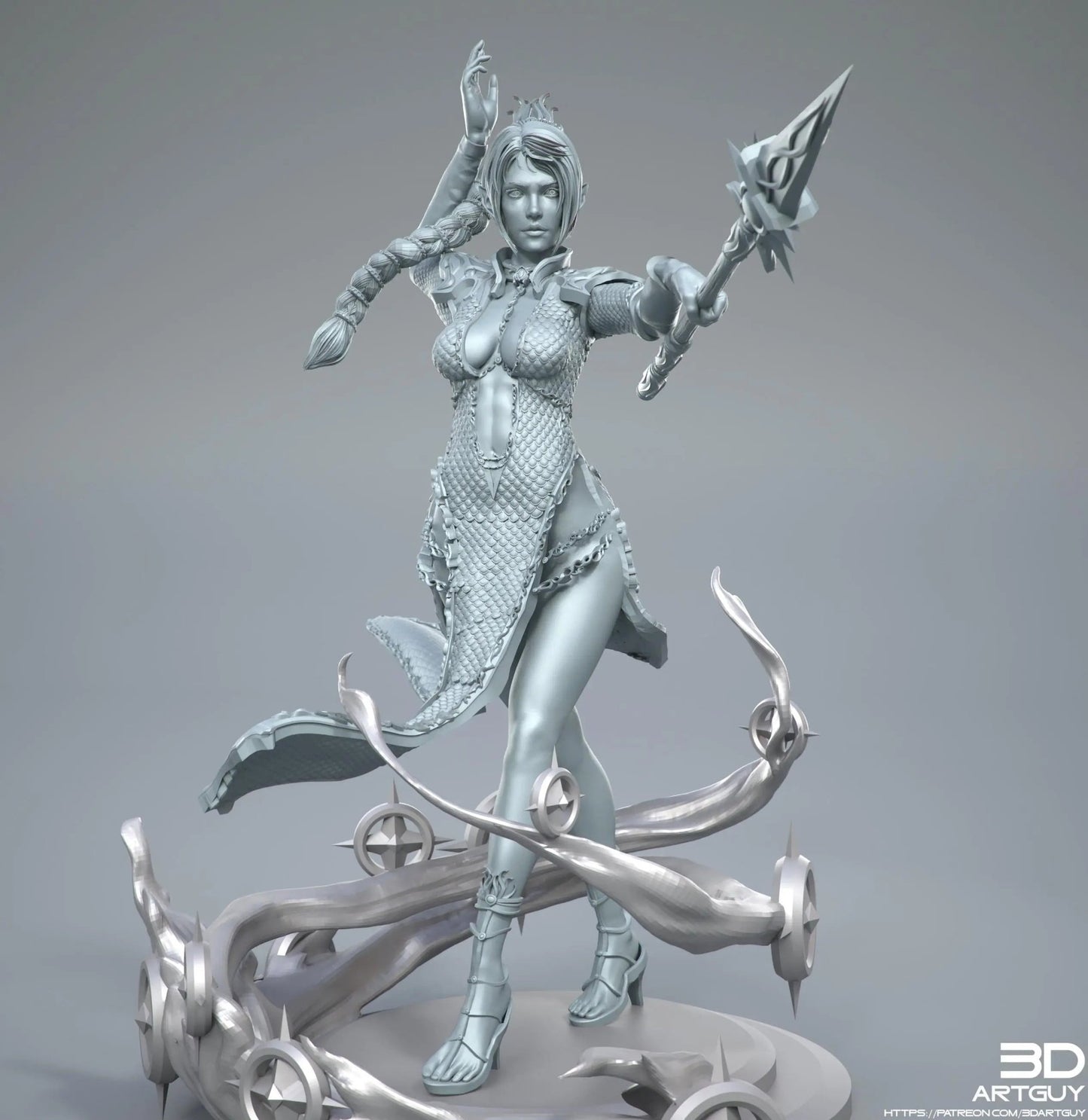 Cleric of Shar or Selûne by 3DArtGuy 32mm scale, 50mm or 100mm, Miniature War Gaming Figure - DelsBricks Toys & CollectiblesResin Printed MiniatureDelsBricks Toys & CollectiblesMega Diamonds & Schwartzreiter Mini Forge