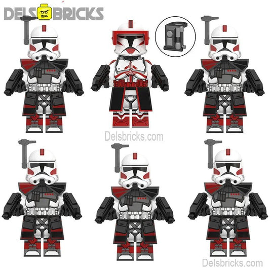 Commander Fox & Coruscant ARC Clone Troopers Lego Minifigures Custom Toys - DelsBricks MinifiguresLego Star Wars MinifiguresDelsBricks MinifiguresDelsbricks.com
