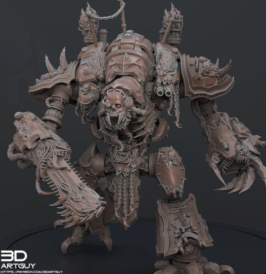 Corrupted Knight by 3DArtGuy 32mm scale, 50, 100, 185mm, Miniature War Gaming Figure - DelsBricks Toys & CollectiblesResin Printed MiniatureDelsBricks Toys & CollectiblesMega Diamonds & Schwartzreiter Mini Forge