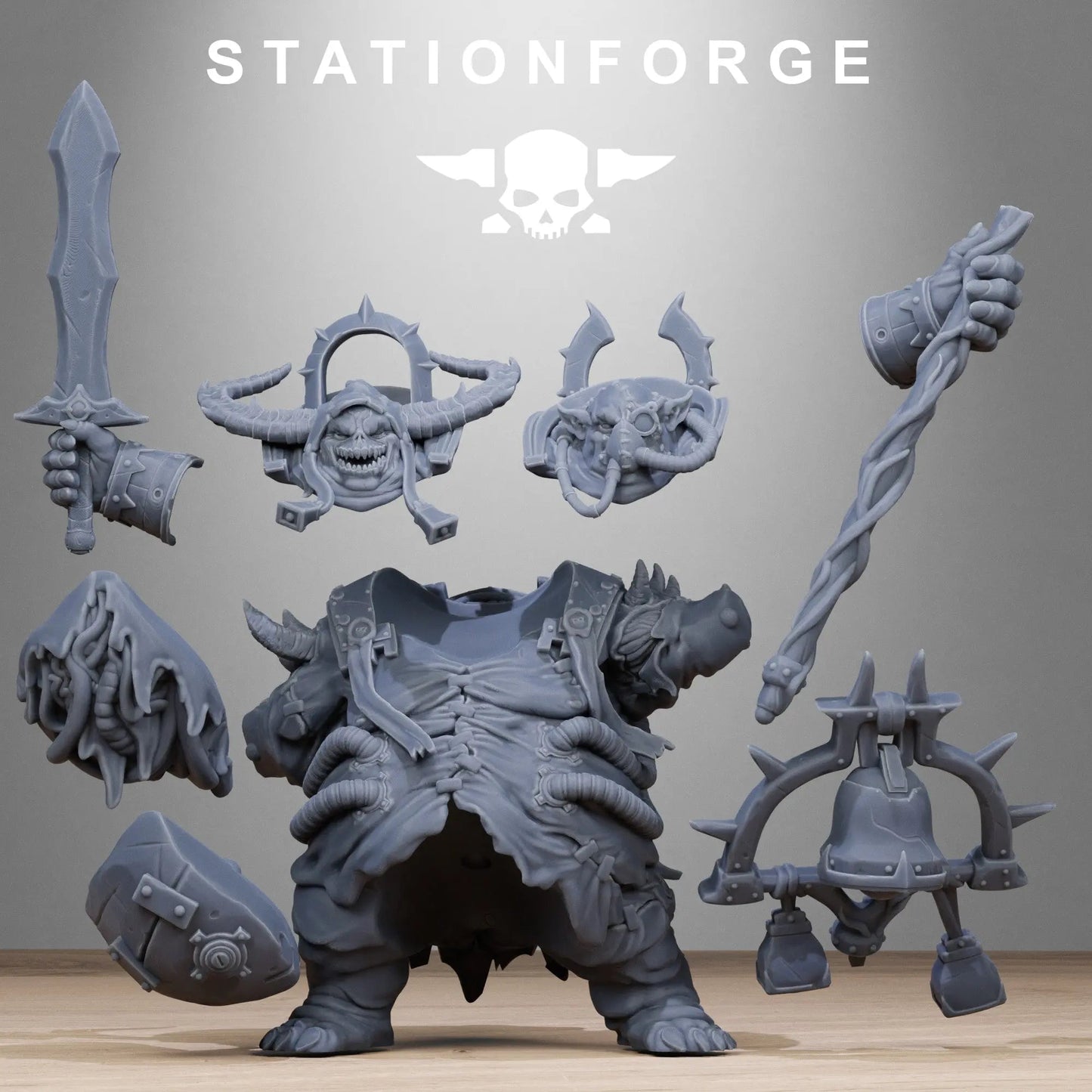 Corrupted Lord of the Filth by Station Forge 28/32mm Scale Miniature, 73mm tall, Great Unclean One Proxy - DelsBricks Toys & CollectiblesResin Printed MiniatureDelsBricks Toys & CollectiblesMega Diamonds & Schwartzreiter Mini Forge