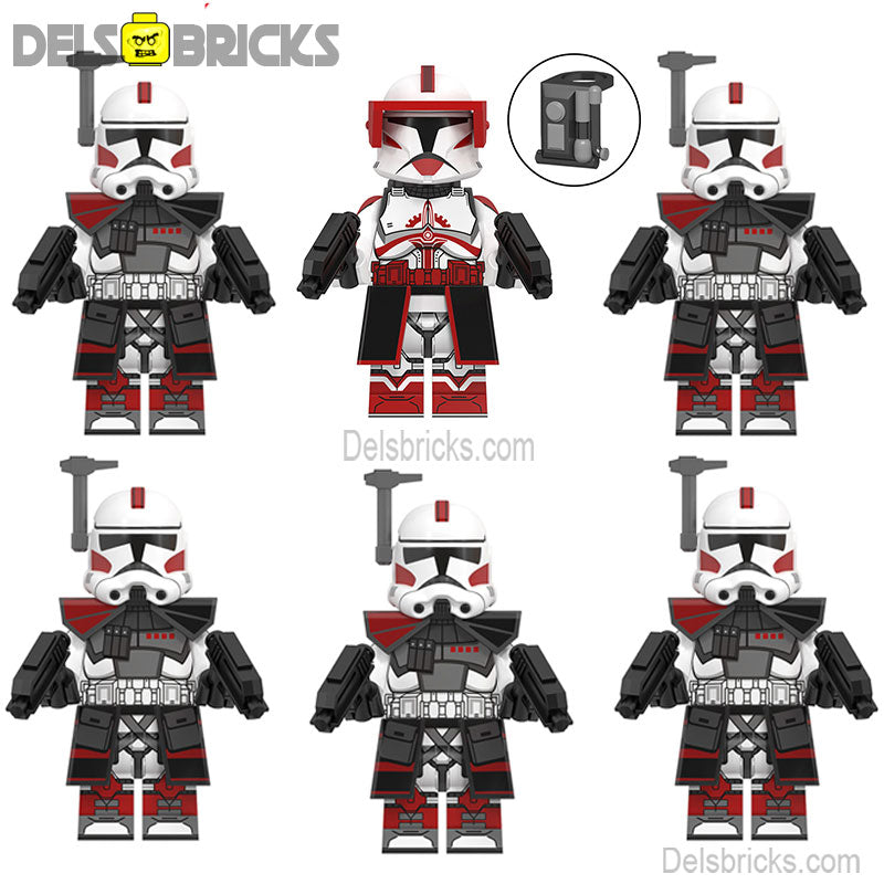 Commander Fox & Coruscant ARC Clone Troopers Lego Minifigures Custom Toys