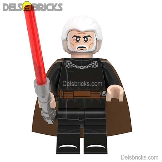 Count Dooku (Film Version) Lego Minifigures Custom Toys 2 - DelsBricks MinifiguresLego Star Wars MinifiguresDelsBricks MinifiguresDelsbricks.com