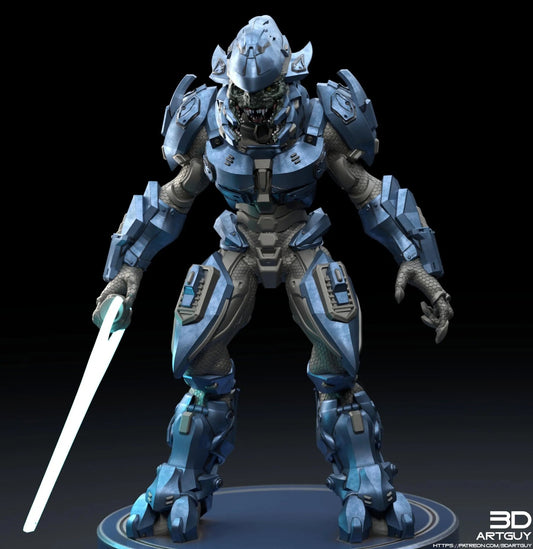 Covenant Elite by 3DArtGuy, 32mm scale, 50mm, Miniature War Gaming Figure, Halo, Covenant, Alien, 3D Printed, 4 Poses - DelsBricks Toys & CollectiblesResin Printed MiniatureDelsBricks Toys & CollectiblesMega Diamonds & Schwartzreiter Mini Forge