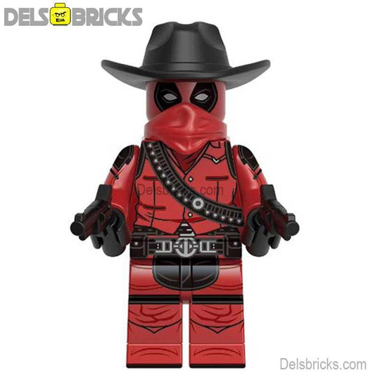 Cowboy deadpool from Deadpool & Wolverine Movie Lego Minifigures Custom Toys - DelsBricks MinifiguresMinifiguresDelsBricks MinifiguresDelsbricks