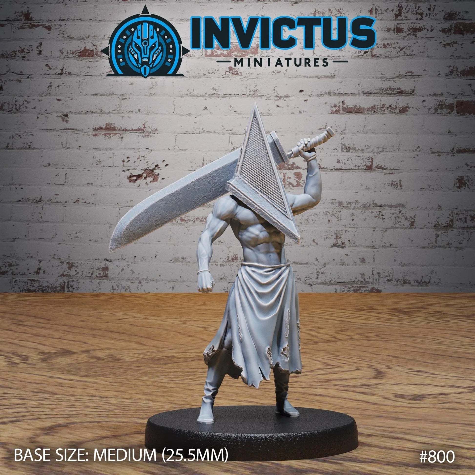 Crimson Executioner by Invictus Miniatures 32mm scale, Miniature War Gaming Figure, Games, Silent Hill, Pyramid Head - DelsBricks Toys & CollectiblesResin Printed MiniatureDelsBricks Toys & CollectiblesMega Diamonds & Schwartzreiter Mini Forge