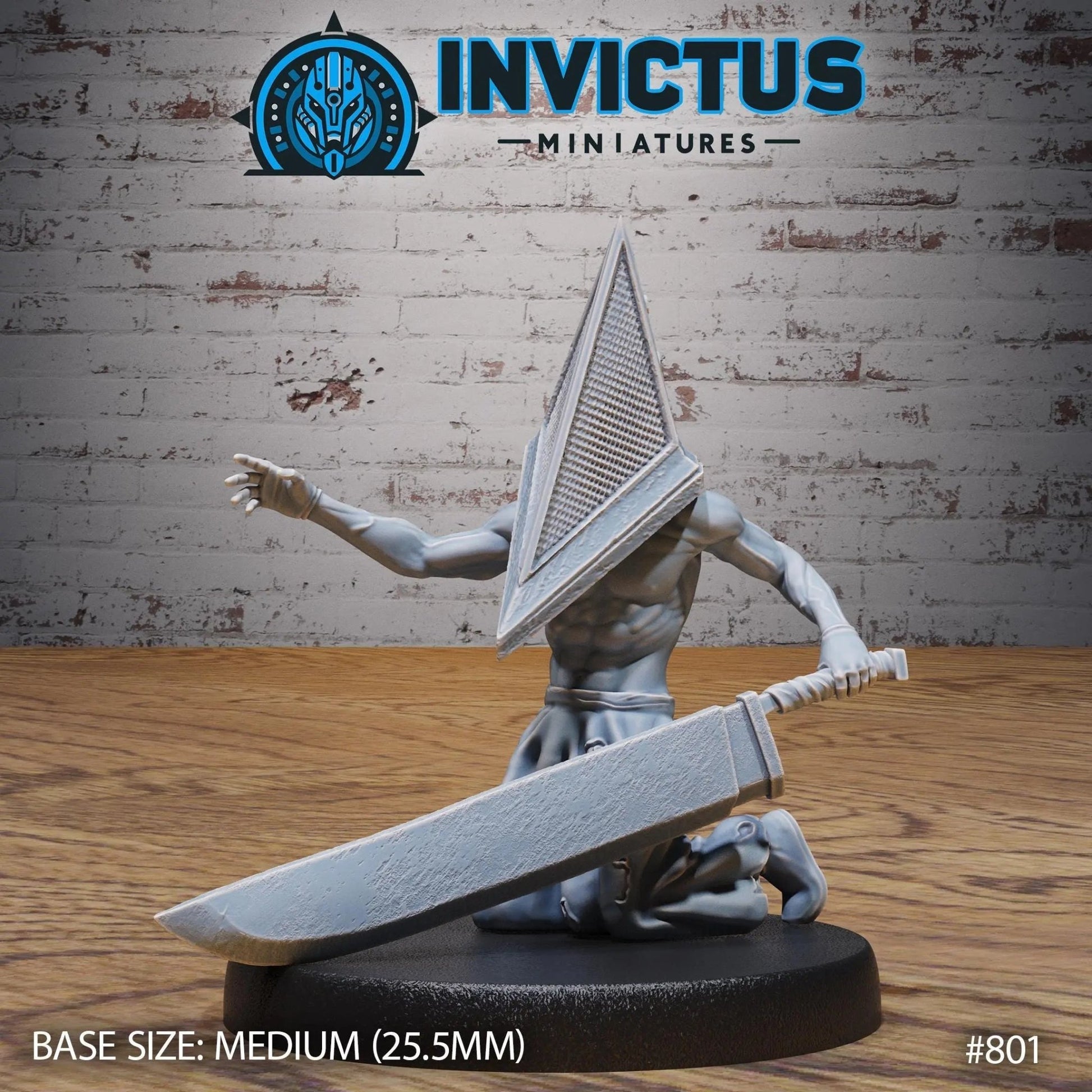 Crimson Executioner by Invictus Miniatures 32mm scale, Miniature War Gaming Figure, Games, Silent Hill, Pyramid Head - DelsBricks Toys & CollectiblesResin Printed MiniatureDelsBricks Toys & CollectiblesMega Diamonds & Schwartzreiter Mini Forge